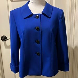 NWOT Tahari Size 16 Swing Jacket by Arthur S. Levine Fully Lined Royal Blue